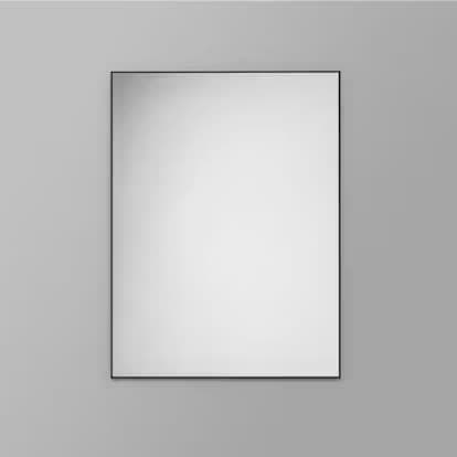 Alterna GAMMA Spegel med svart aluminiumram, raka kanter och hörn. 80x80 c